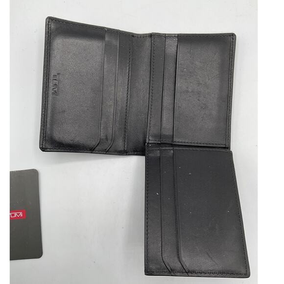 Tumi Men's Leather L Fold Wallet with ID Window, Black - Picture 7 of 8